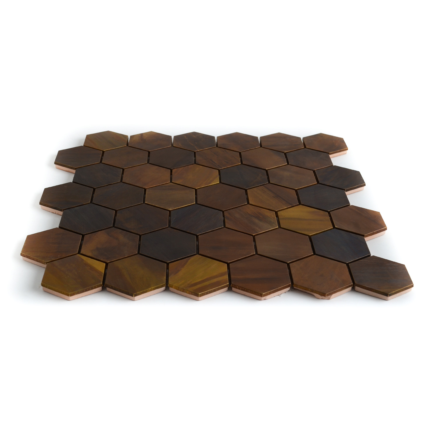 Hexagonmosaik Mosaikfliesen Kupfer Mali -BEN10216