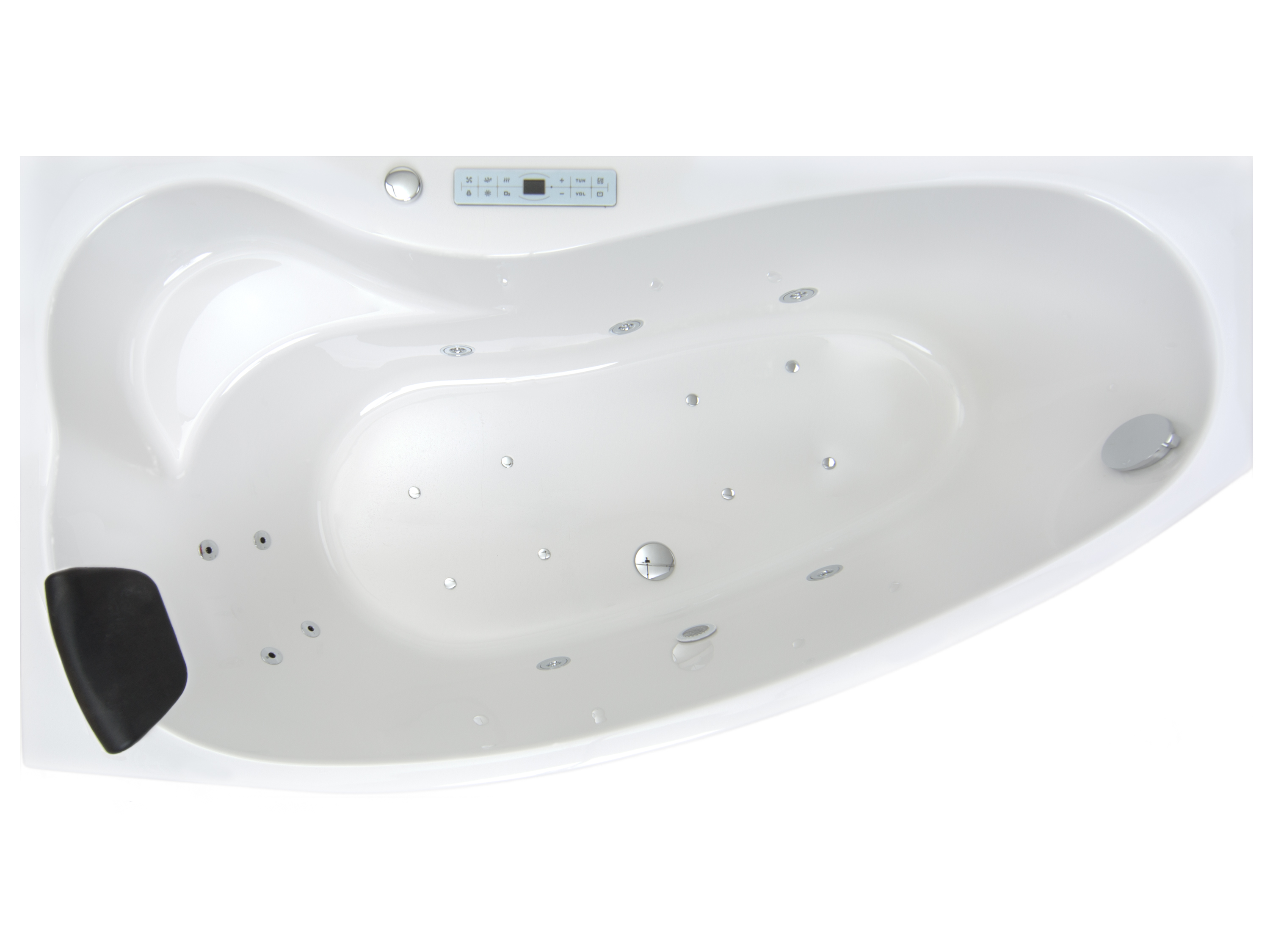 Badewannen Whirlpool mit 17 Massagedüsen Spa Bali Semarapura Links in weiss MADE IN GERMANY-BEN10154.10