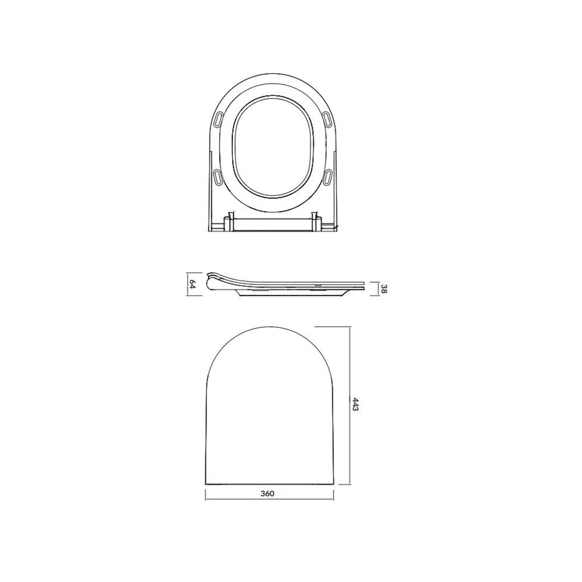 Oval WC-Sitz Slim Danpasar Absenkautomatik-BEN10097 Oval WC-Sitz Slim Danpasar Absenkautomatik-BEN10097