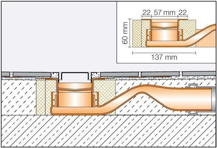 Ralo de duche Canal de duche Sistema de canal de duche Conjunto completo Linha de drenagem LINE-F