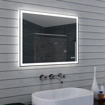 LED Beleuchung Kalt- / Warmlicht Badezimmerspiegel dimmbar 80x60cm-BEN10350